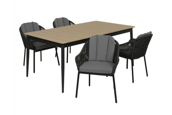 Malmø Svala Havemøbelsæt - 100x180/235 cm -...