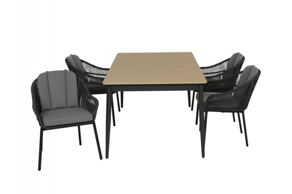 Malmø Svala Havemøbelsæt - 100x180/235 cm -...