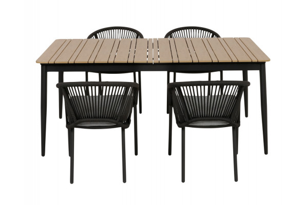 Malmø Nora Havemøbelsæt - 100x180/235 cm -...