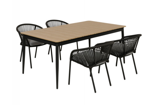 Malmø Nora Havemøbelsæt - 100x180/235 cm -...