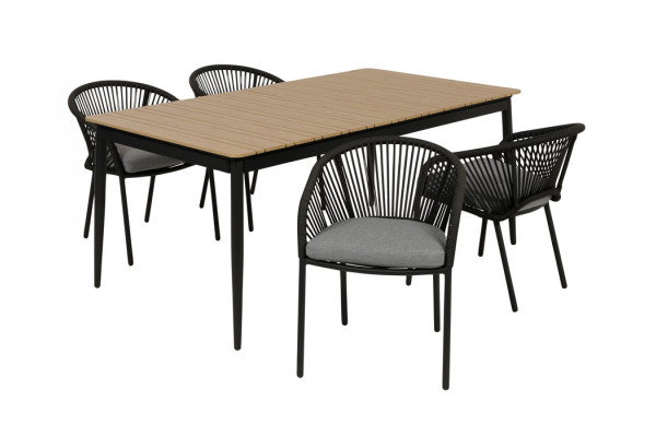 Malmø Nora Havemøbelsæt - 100x180/235 cm -...