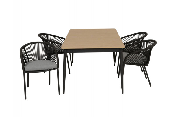 Malmø Nora Havemøbelsæt - 100x180/235 cm -...