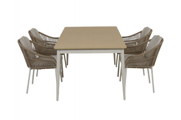 Malmø Svala Havemøbelsæt - 100x180/235 cm -...