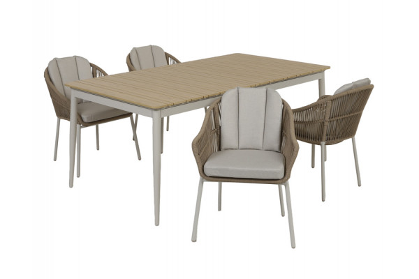 Malmø Svala Havemøbelsæt - 100x180/235 cm -...