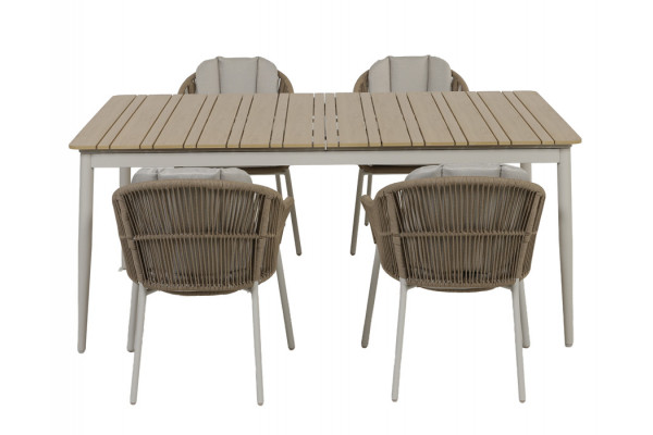 Malmø Svala Havemøbelsæt - 100x180/235 cm -...