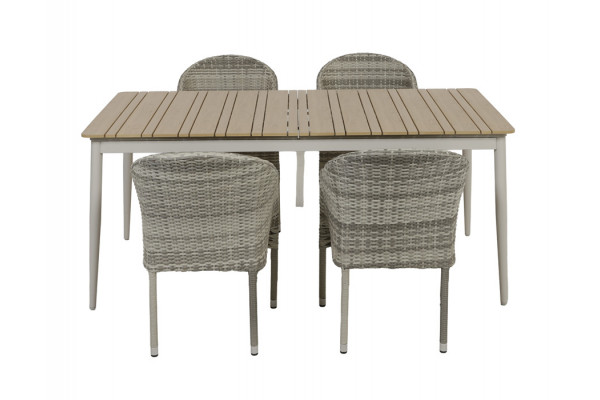 Malmø Andrea Havemøbelsæt - 100x180/235 cm -...