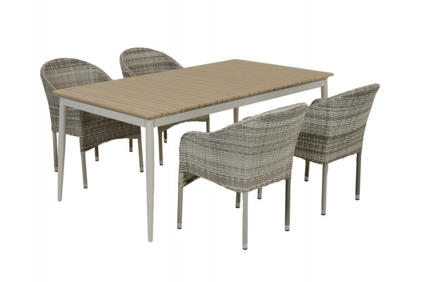 Malmø Andrea Havemøbelsæt - 100x180/235 cm -...