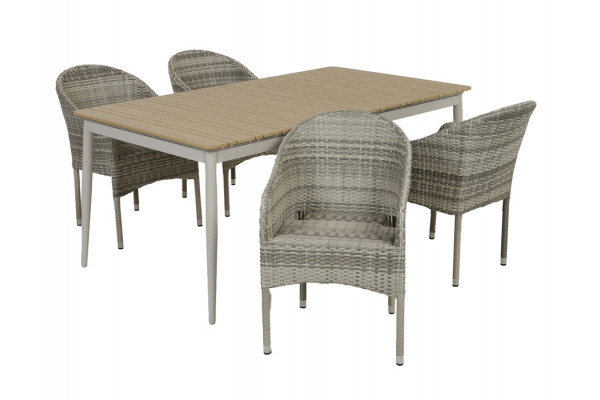 Malmø Andrea Havemøbelsæt - 100x180/235 cm -...