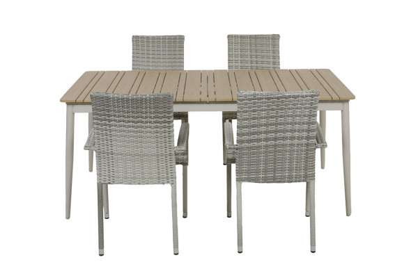 Malmø Geneve Havemøbelsæt - 100x180/235 cm -...
