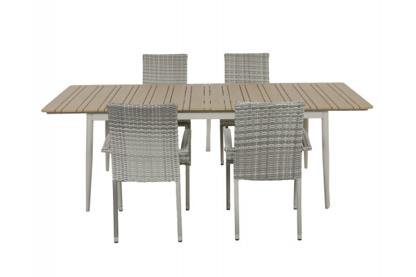 Malmø Geneve Havemøbelsæt - 100x180/235 cm -...