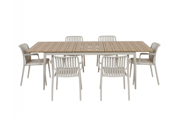 Malmø Sonja Havemøbelsæt - 100x180/235 cm -...