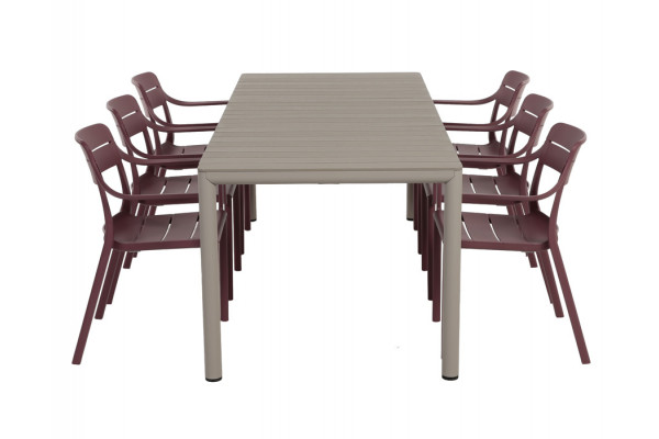 Nardi Tevere/Cassia Havemøbelsæt 147-211cm -...