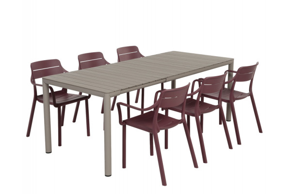 Nardi Tevere/Cassia Havemøbelsæt 147-211cm -...