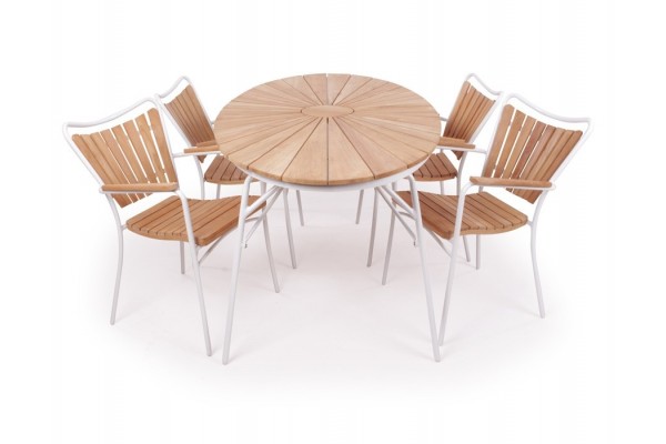 Billede af Samsø Oval 90x180 cm. Sæt med 4 stole