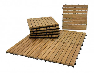 Teak Gulvfliser - Kerneteak