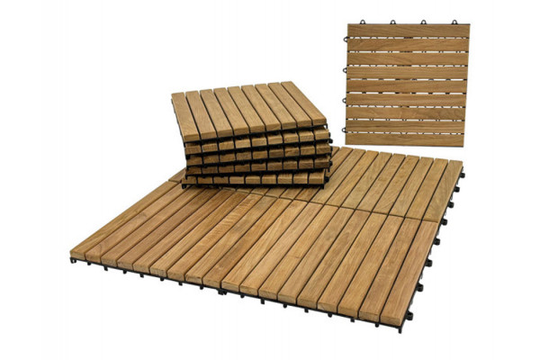 Teak Gulvfliser - Kerneteak