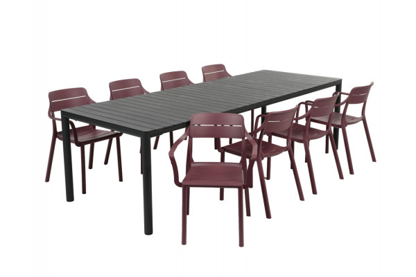 Nardi Tevere/Cassia Havemøbelsæt 210-275cm -...