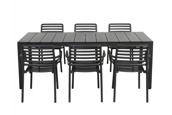 Nardi Rio Doga Havemøbelsæt 140-210cm - Antracit