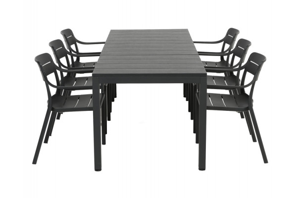 Nardi Rio Cassia Havemøbelsæt 140-210cm - Antracit