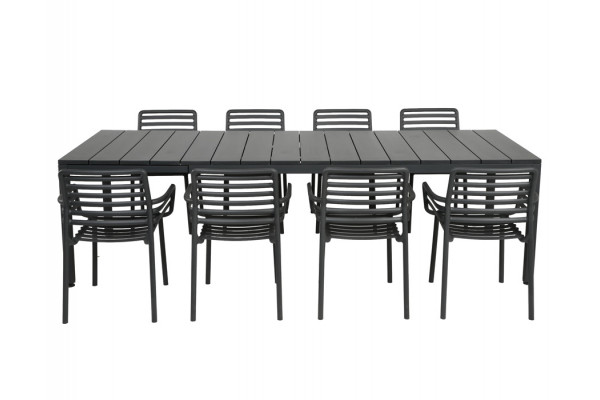 Nardi Rio Doga Havemøbelsæt 210-280cm - Antracit