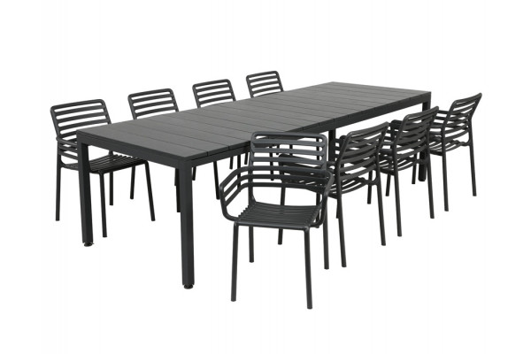 Nardi Rio Doga Havemøbelsæt 210-280cm - Antracit