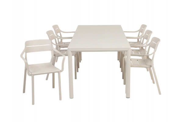 Nardi Tevere Cassia Havemøbelsæt 147-211cm - Sand