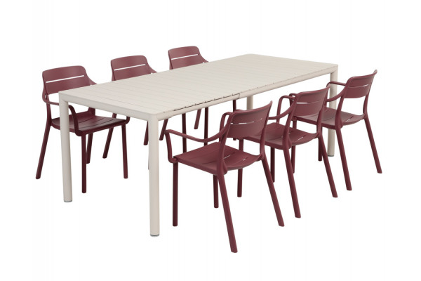 Nardi Tevere Cassia Havemøbelsæt 147-211cm -...