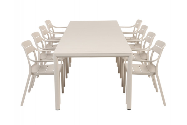 Nardi Tevere Cassia Havemøbelsæt 210-275cm - Sand