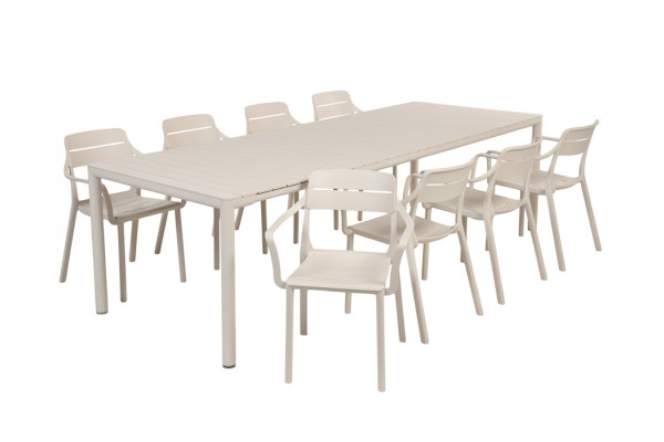 Nardi Tevere Cassia Havemøbelsæt 210-275cm - Sand