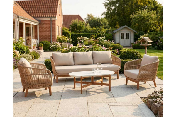 Helena 3 pers. Sofasæt m/Olivia sofabord 60x120...