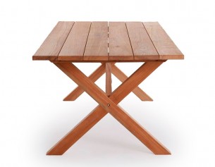 Thor Greenface Teak Plankebord m/x-legs - 100x240 cm 2