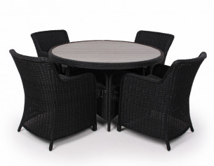 Rio Sort Havemøbelsæt m/4... 2