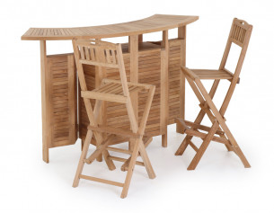 Teak barsæt m/2 barstole