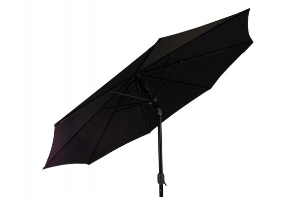Alu parasol med tilt - Ø 3 meter - Sort