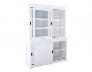 Vitrineskab m/skydelåger -... 2