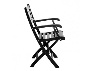 Amalienborg - Foldestol m/armlæn - Sort 2